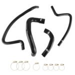 Kit de mangueras de refrigerante de silicona para radiador FMIC.EU para Jeep Wrangler TJ 4.0L L4 1997-2001 - Negro
