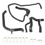 Kit de mangueras de silicona para refrigerante de radiador FMIC.EU para Land Rover Defender 2.5 TD5 1998-2007 - Negro