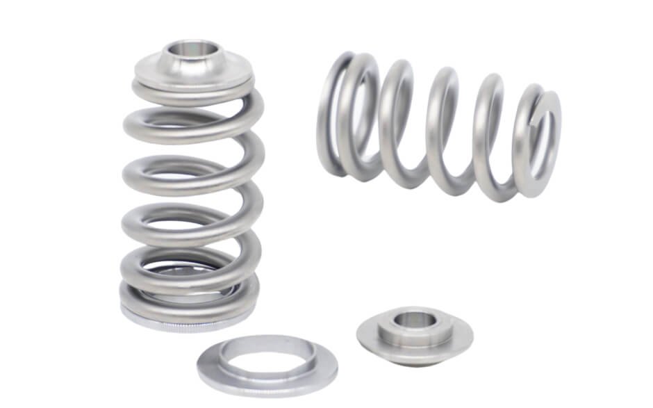 KVS63-BTK-X Juego de resortes Premium Beehive y retenedores de titanio Kelford Cams para Mitsubishi 4G63 DOHC VR4 EVO 7 - Imagen 1