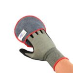 Thick microfiber applicator 13 x 2 cm for paint , waxes , dressing and coatings - Imagen 3