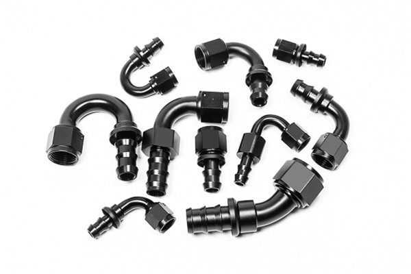 PushLok_Examples_9 3/8IN SAE Female To 90' 5/16IN Barb Radium Engineering - Imagen 1