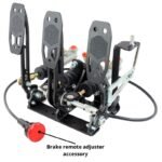 Pedalbox Eco Class para montaje en suelo, pedales compactos de competición - Negro