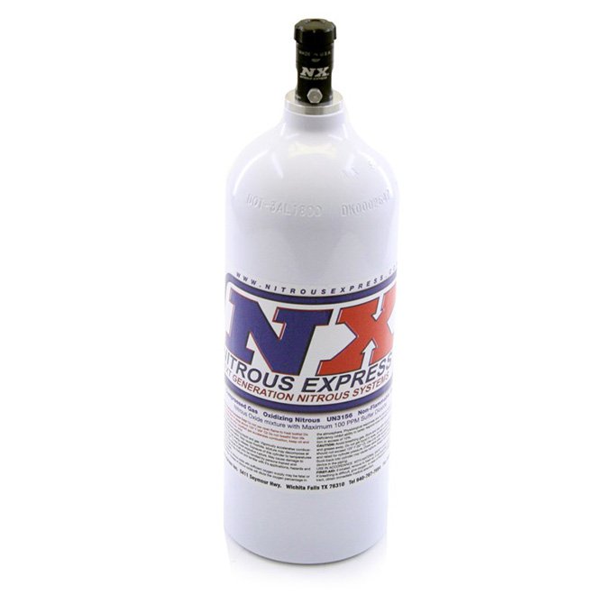 USA-NX-11055 5Lb Bottle with Motorcycle Valve 5.25 Dia. x 16.14 Tall Nitrous Express NX 11055 - Imagen 1