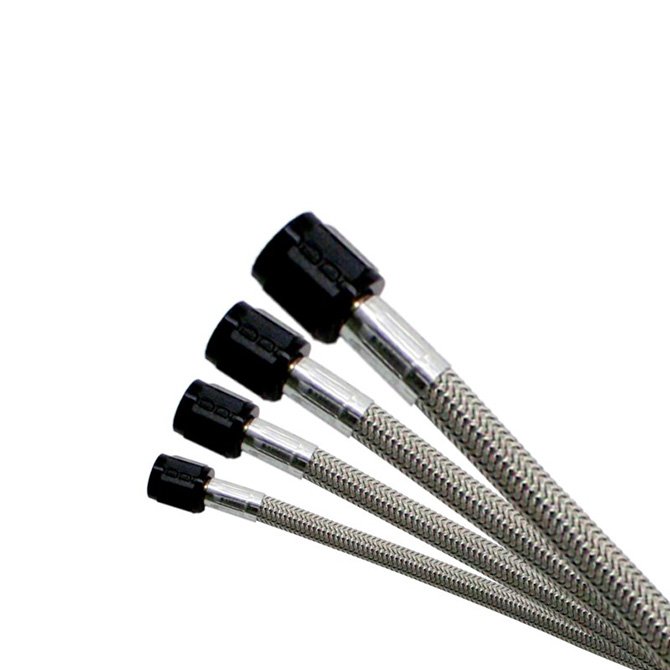 USA-NX-11192 4AN (15Ft) Stainless Steel Braided Hose (Black Ends) Nitrous Express NX 11192 - Imagen 1