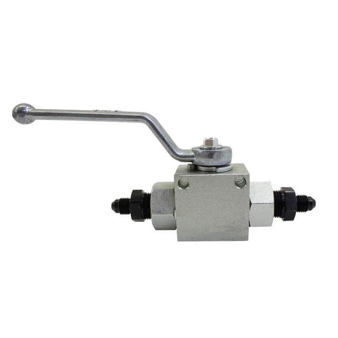 USA-NX-15158-4 1/4 Inch Remote N20 In-Line Ball Valve with 4AN Fittings Nitrous Express NX 15158-4 - Imagen 1