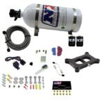 Holley 2 BBL Conventional Plate System Gasoline Stage 6 50-300Hp with 10Lb Bottle Nitrous Express NX 30020
