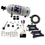 Dual 4150 Conventional Plate System Gasoline Pro-Power 100-500Hp with 10Lb Bottle Nitrous Express NX 50240-10