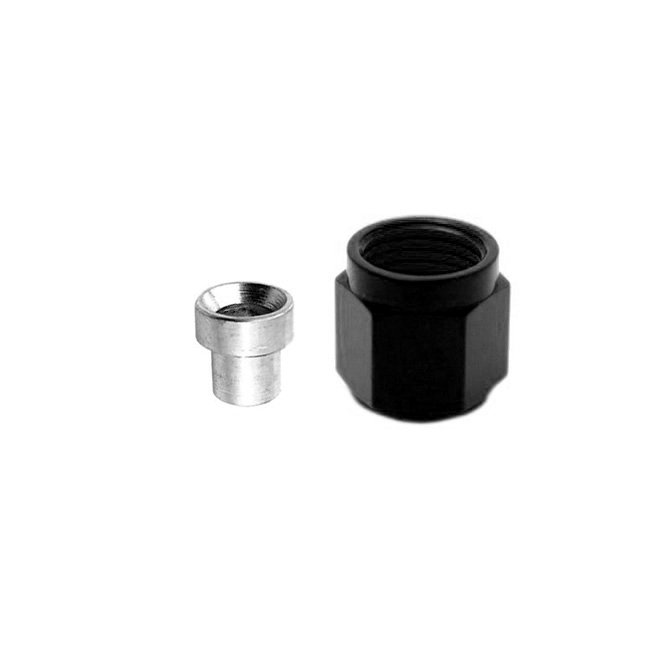 USA-NX-80090BLK AN3 B-Nut and Sleeve Black Nitrous Express NX 80090BLK - Imagen 1