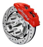 Kit de frenos delanteros Wilwood 140-12947-DR Dynapro 6 Big Brake forjados de 12.19 pulgadas, perforados, rojos, para Ford - Imagen 2