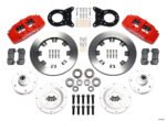 Kit de frenos delanteros Wilwood 140-12947-R Dynapro 6 forjados de gran tamaño, 12.19 pulgadas, rojo para Ford
