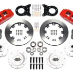 Kit de frenos delanteros Wilwood 140-12947-R Dynapro 6 forjados de gran tamaño, 12.19 pulgadas, rojo para Ford