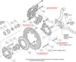Kit de frenos delanteros Wilwood 140-12947-R Dynapro 6 forjados de gran tamaño, 12.19 pulgadas, rojo para Ford - Imagen 2