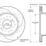 Disco de freno de alto rendimiento perforado Wilwood 160-11374-BK SRP, 11.00, derecho, negro