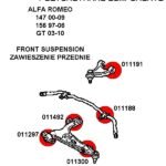 Alfa Romeo 147 156 GT 011188B: Front anti roll bar bush