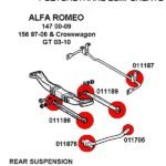 Alfa Romeo 147 156 GT 00-09 011705A: Rear tie bar to hub bush SPORT