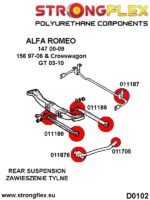 Alfa Romeo 147 156 GT 016076A: Kit de bujes de suspensión trasera SPORT - Imagen 3