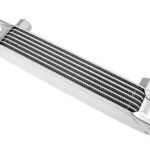 Enfriador de aceite hembra de 7 filas, rosca hembra de 1/2", color plata.