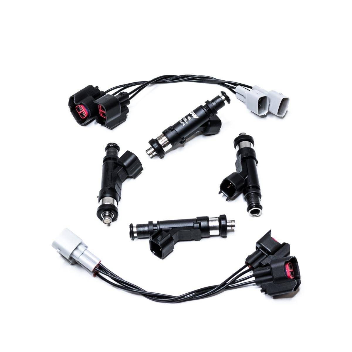 deatschwerks-bosch-ev14-zestaw-4-wtryskiwaczy-paliwa-650cc-min-lotus-elise-1-5l-1-8l-2-4l-1996-2011-exige-1-5l-1-8l-2-4l-2000-11-toyota-celica-2000-05-mr2-1999-2007-scion-tc-xa-b-2004-2010 Juego de inyectores Deatschwerks de 650 cc para Lotus Elise 1.5L/1.8L/2.4L 1996-2011, Exige 1.5L/1.8L/2.4L 2000-11, Toyota Celica 2000-05, MR2 1999-2007, Scion TC/XA/B 2004-2010. - Imagen 1