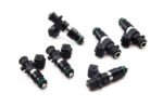 Juego de inyectores Deatschwerks de 1200 cc para BMW E46 3.2L M54/S54 2001-06, Porsche 911 996 H6 3.6L turbo 2001-05, BMW 328ci 2000, 330i/330xi 2001-05, 330ci 2001-06, M3 2001-06, EV14 universal de 48 mm estándar. - Imagen 2