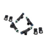 Juego de inyectores Deatschwerks de 650 cc para Chevrolet Cruze RS 1.4L Turbo 2011-15, Chevrolet Sonic RS 1.4L Turbo 2013-17, Holden Barina RS 1.4L Turbo 2013-16 y Jeep Wrangler 2.5L L4 1997-2002.