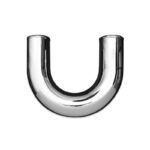 Codo de aluminio de 180° (48 mm, 60 cm)