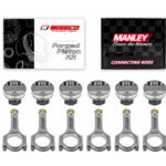 Pistones forjados Wiseco + bielas Manley para Toyota Supra 2JZGTE 3.0l 24V 93-98 86.00mm CR 8.3:1