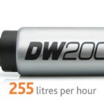 Bomba de combustible DeatschWerks DW200 de 255 l/h para Mitsubishi Eclipse (turbo AWD) 95-98 y EVO 8/9 2003-2006.