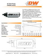 Bomba de combustible DeatschWerks DW300 de 340 l/h para Mitsubishi Eclipse (turbo AWD) 95-98 y EVO 8/9 2003-2006. - Imagen 2