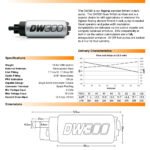 Bomba de combustible DeatschWerks DW300 de 340 l/h para Nissan 300ZX y Nissan Skyline 2.5LT 2.6LTT (1993-1998).