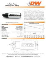 Bomba de combustible DeatschWerks DW65C de 265 l/h para Nissan R35 GTR 2009-2015