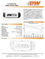 Bomba de combustible DeatschWerks DW65v de 265 l/h para VW y Audi 1.8t 3.2 AWD - Imagen 2