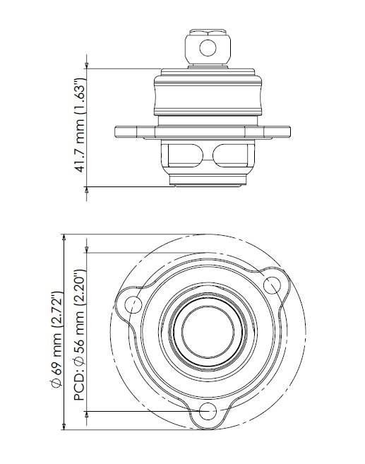 ts-0203-1267_tech Blow off BOV Turbosmart TS-0203-1266 Kompact Shortie Plumb Back for Ford Fiesta ST 1.6L EcoBoost 2013+ - Imagen 1