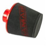 Filtro cónico universal de aluminio negro de gran tamaño Ramair JS-090-RD de 89 mm