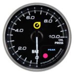 Nuevo indicador de presión de aceite Auto Gauge de 52 mm, color ámbar.
