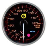 Nuevo indicador de temperatura del agua Auto Gauge de 60 mm, color ámbar.