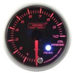 Motor paso a paso con indicador de presión de aceite Prosport, serie Peak, 52 mm, azul