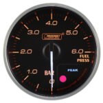 Indicador de presión de combustible Prosport Premium de 60 mm, color ámbar.