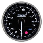 Indicador de voltaje Prosport Premium de 52 mm, color ámbar.