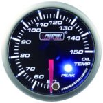 Indicador de temperatura de aceite Prosport para motor paso a paso, serie Peak, 52 mm, azul
