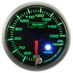 Indicador de temperatura de aceite Prosport para motor paso a paso, serie Peak, 52 mm, azul - Imagen 2