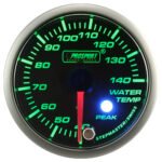 Indicador de temperatura del agua Prosport, motor paso a paso, serie Peak, 52 mm, azul