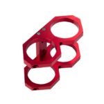 Soporte de montaje para bomba de combustible doble JRspec de 60 mm, tipo 2, rojo