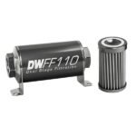 Kit de filtro de combustible en línea DeatschWerks - 10AN hembra, 40 micras, 110 mm