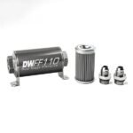 Kit de filtro de combustible en línea DeatschWerks -8AN 100 micras 110 mm