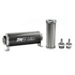 Kit de filtro de combustible en línea Deatschwerks de 5/16 pulgadas, 10 micras, 160 mm