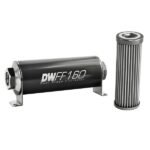 Kit de filtro de combustible en línea DeatschWerks - 10AN hembra, 40 micras, 160 mm