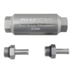 Kit de filtro de combustible compacto en línea DeatschWerks de 3/8 pulg., 10 micras, 70 mm
