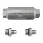 DeatschWerks Compact In-Line Fuel Filter Kit 10 Micron -6AN 70mm