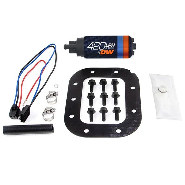 9-421-1028 Bomba de combustible interna DeatschWerks DW420 de 420 l/h con kit de instalación para Chevrolet Corvette 1986-1989 - Imagen 1
