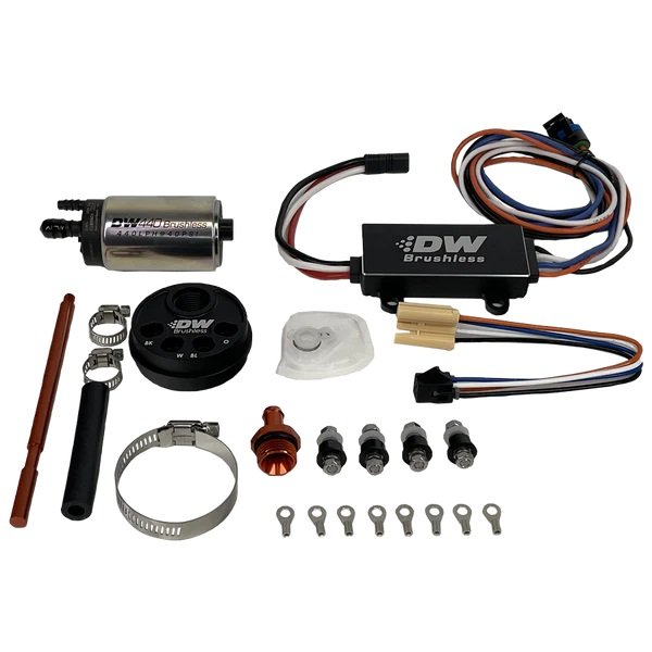 9-441-C102-5004 DeatschWerks In-Tank Pump Adapter and DW440 Brushless and Controller 440 lph Fuel Pump for 3.5l Surge Tank - Imagen 1
